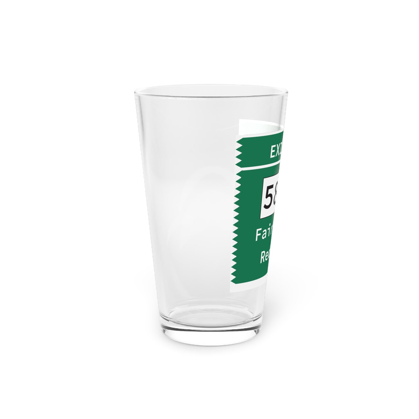 Vintage Merritt Parkway Exit 44 Sign Pint Glass, 16oz