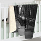 Manhattan Bridge Black and White Sherpa Fleece Blanket