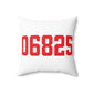 06825 Fairfield Connecticut Zip Code Spun Polyester Square Pillow
