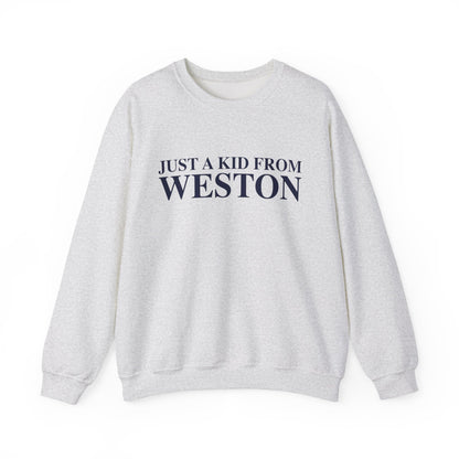 Just a kid from Weston Unisex Heavy Blend™ Crewneck Sweatshirt