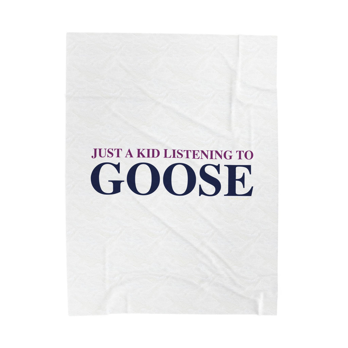 Just a kid listening to Goose  - Blue & Purple Velveteen Plush Blanket