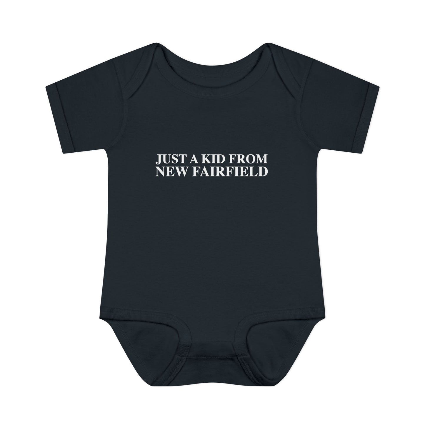 Just a kid from New Fairfield Infant Baby Rib Bodysuit