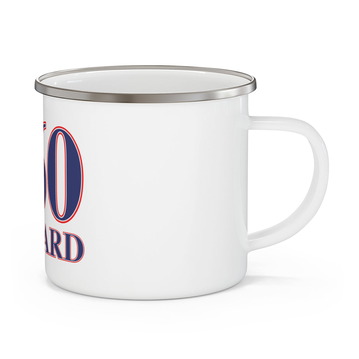 860 Ledyard Red, White & Blue Enamel Camping Mug