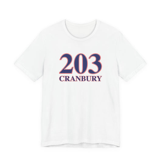 203 Cranbury Red, White & Blue Unisex Jersey Short Sleeve T-Shirt