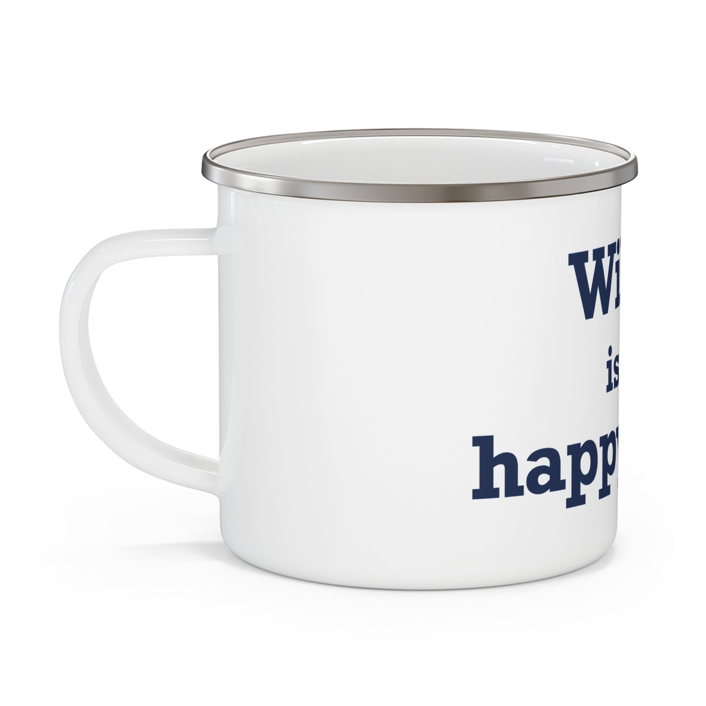 Wilton is my Happy Place Enamel Camping Mug