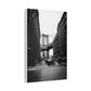 Manhattan Bridge Black and White Matte Canvas, Stretched, 1.25"