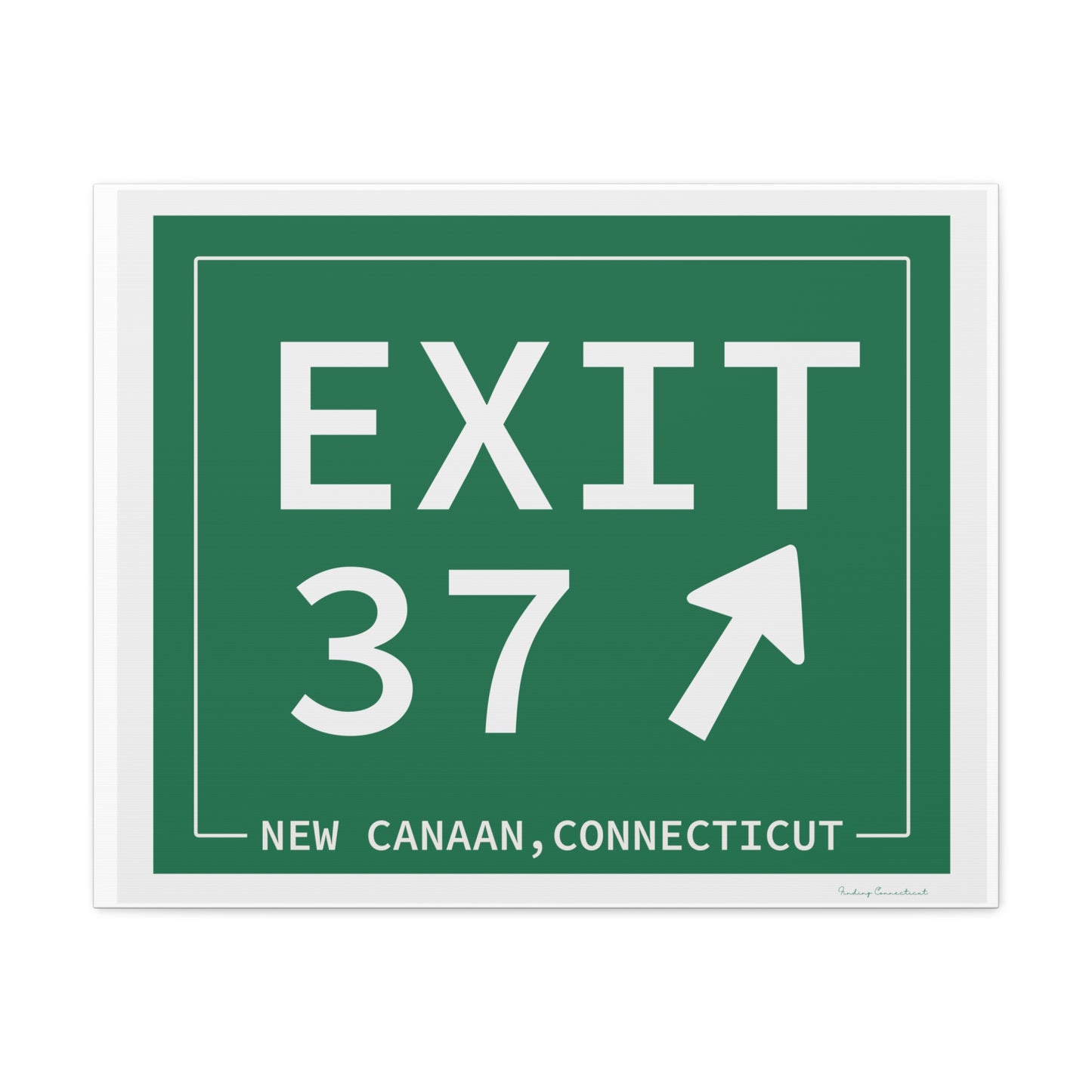 Vintage Exit 37 Merritt Parkway Sign Matte Canvas, Stretched, 1.25"