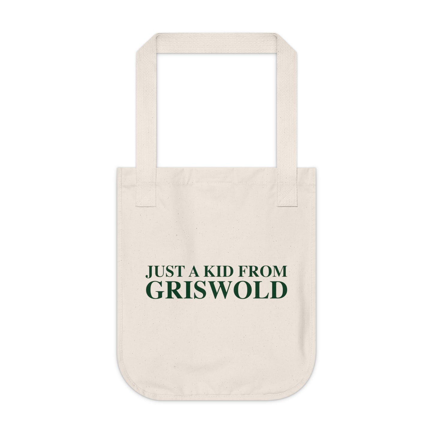 Just a kid from Griswold Organic Canvas Tote Bag