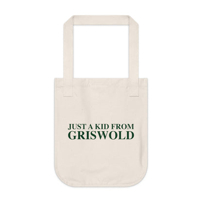Just a kid from Griswold Organic Canvas Tote Bag