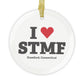 I Heart STMF Glass Ornaments