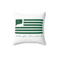 Willington Connecticut St. Patrick’s Day Flag Spun Polyester Square Pillow