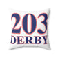 203 Derby Red White & Blue Spun Polyester Square Pillow