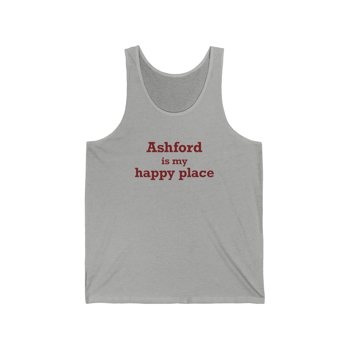 Ashford is My Happy Place Unisex Jersey Tank Top