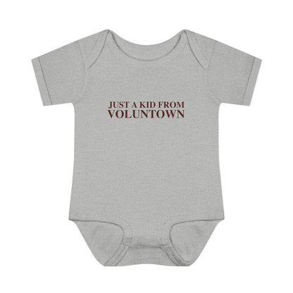 Just a kid from Voluntown Infant Baby Rib Bodysuit