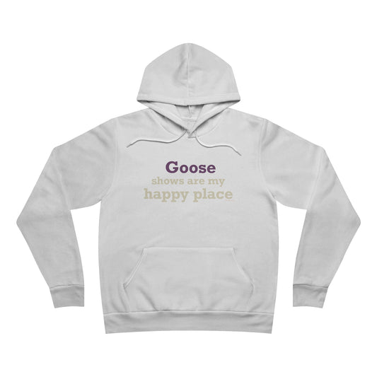 Goose Shows Are My Happy Place  - Cream & Purple Unisex Sponge Fleece Pullover Hoodie