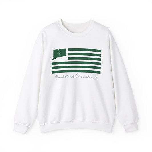 Woodstock Connecticut St. Patrick’s Day Flag Unisex Heavy Blend™ Crewneck Sweatshirt