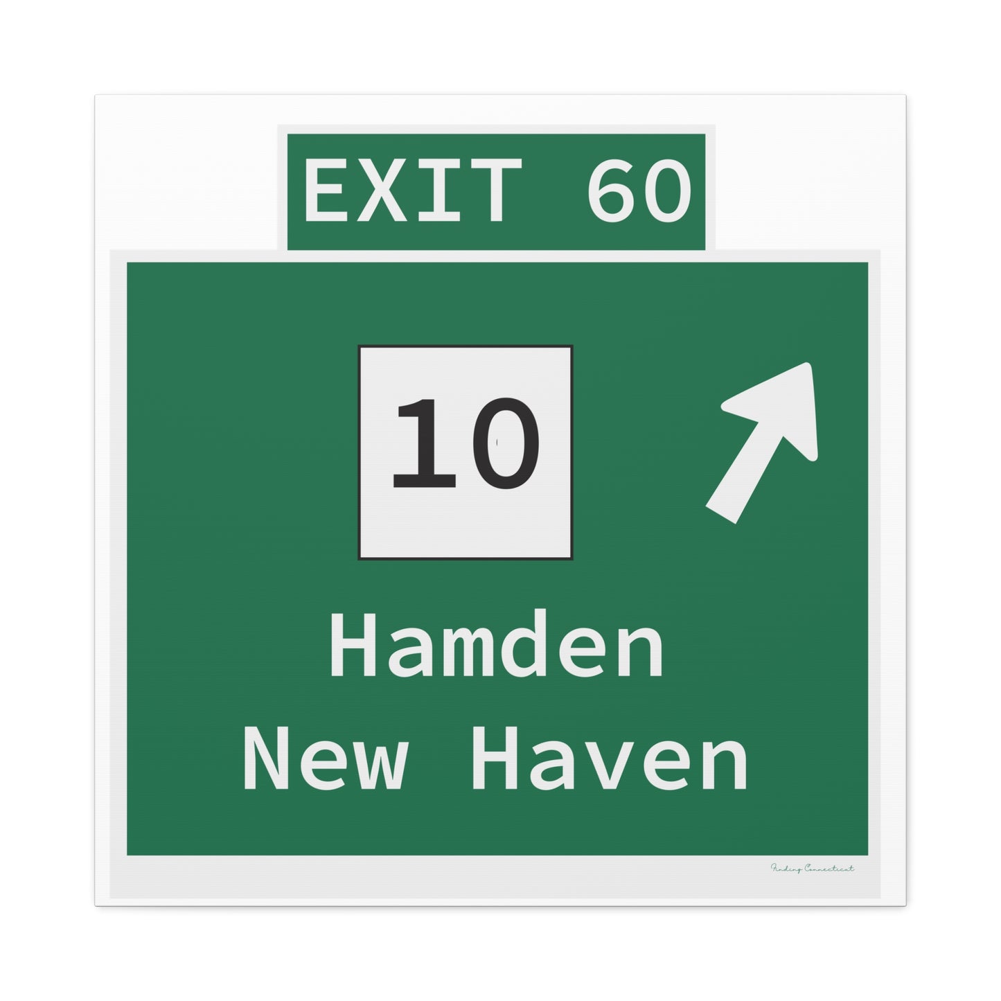 Vintage WCP Exit 60 Sign Matte Canvas, Stretched, 1.25"