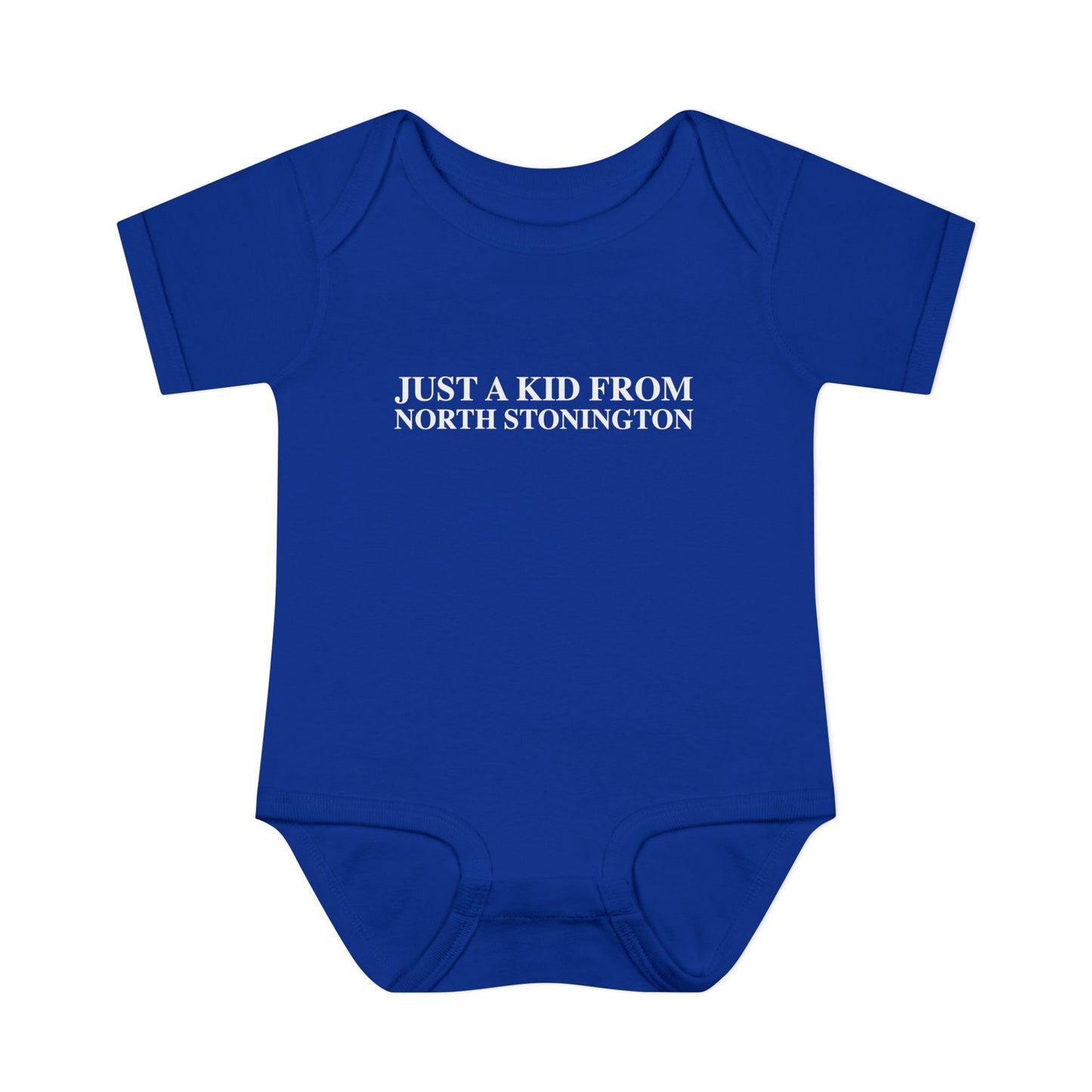 Just a kid from North Stonington Infant Baby Rib Bodysuit