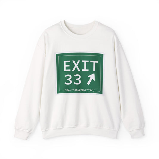 Vintage Exit 33 Merritt Parkway Sign Unisex Heavy Blend™ Crewneck Sweatshirt
