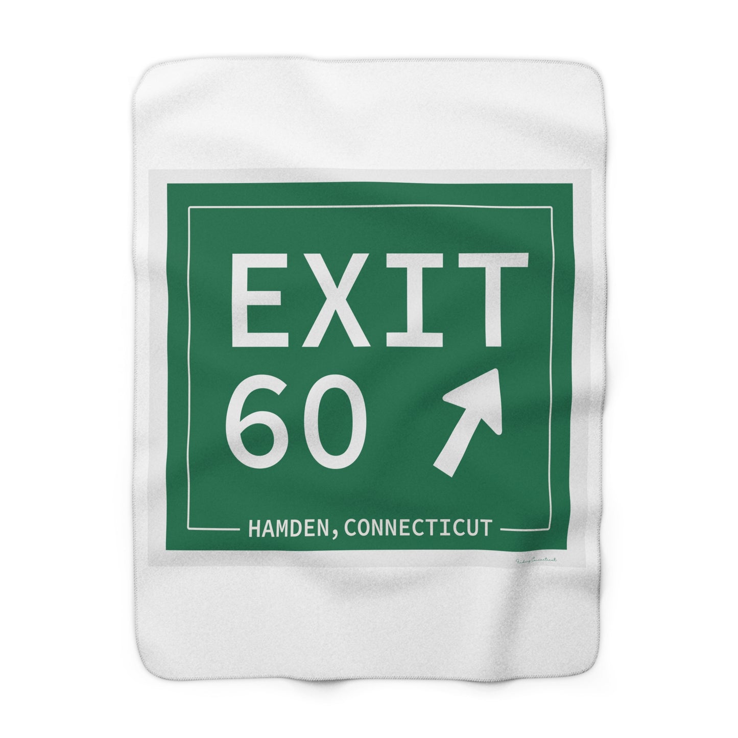 Vintage Exit 60 WCP Sign Sherpa Fleece Blanket