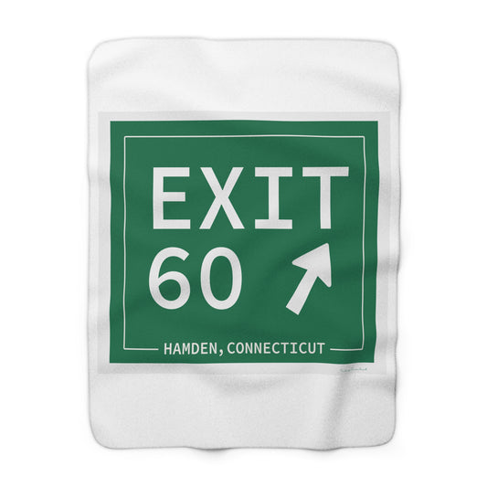 Vintage Exit 60 WCP Sign Sherpa Fleece Blanket
