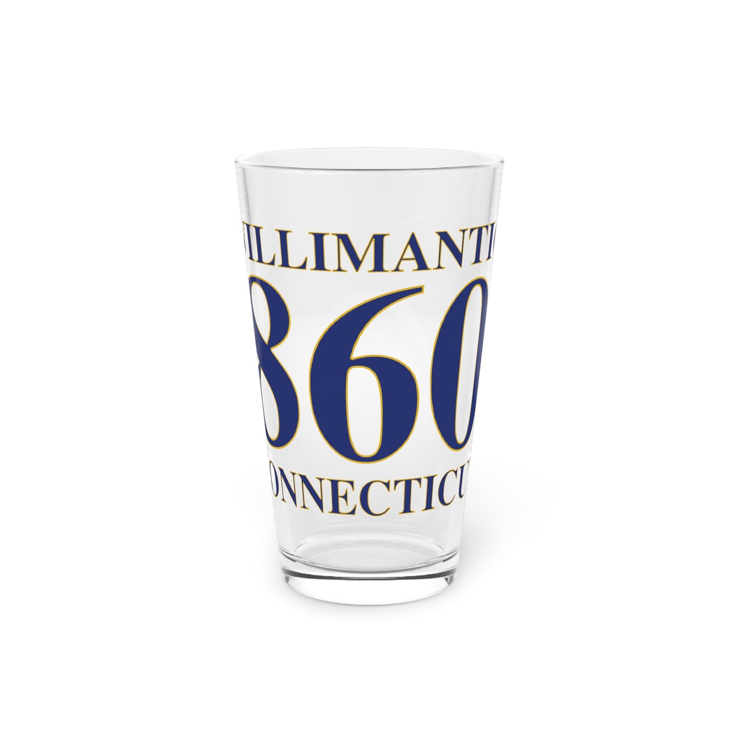 Willimantic 860 Connecticut Pint Glass, 16oz