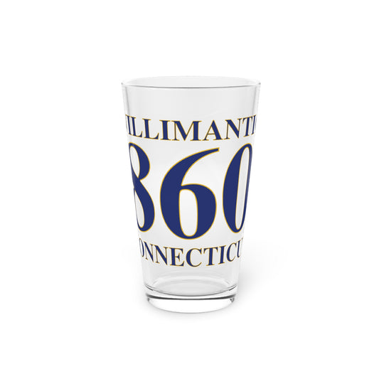 Willimantic 860 Connecticut Pint Glass, 16oz