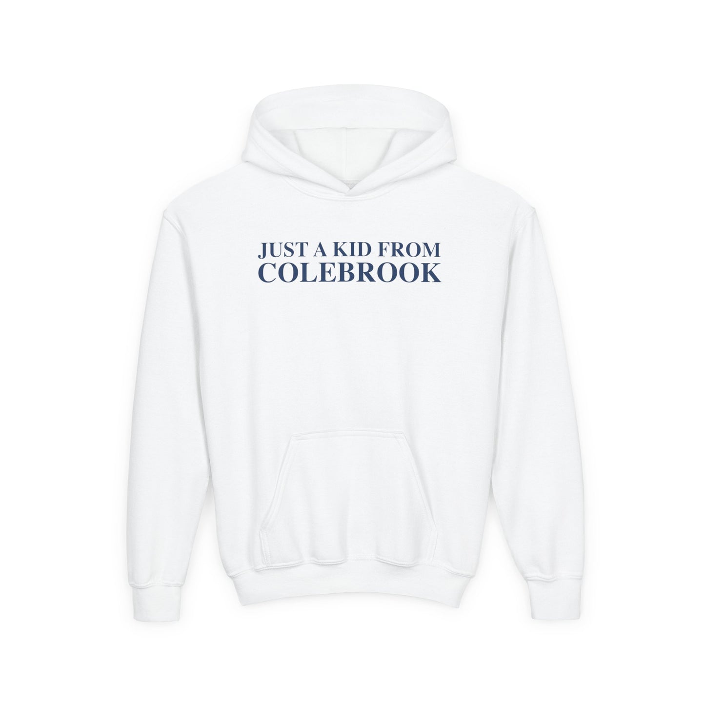 Just a kid from Colebrook Youth Heavy Blend Hooded Sweatshirt