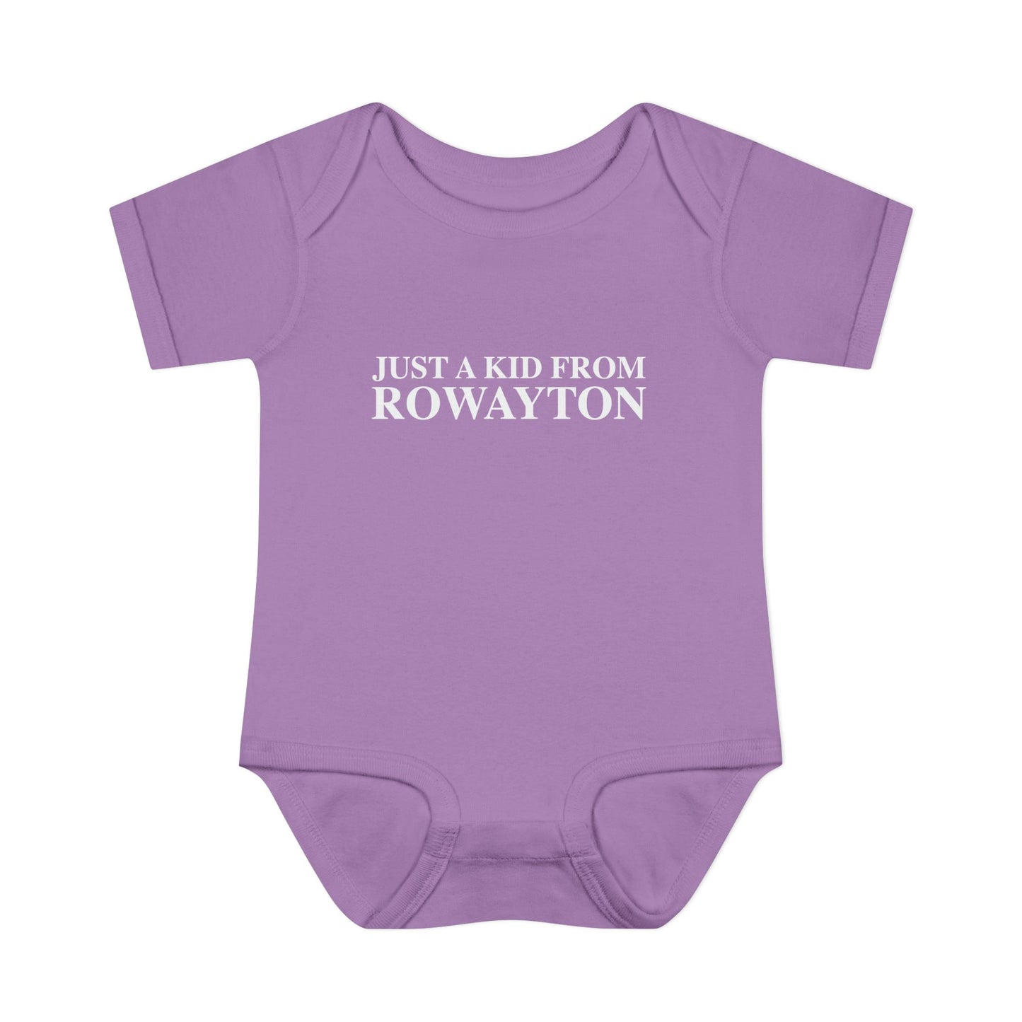 Just a kid from Rowayton Infant Baby Rib Bodysuit