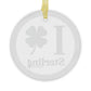 I Clover Sterling Glass Ornaments