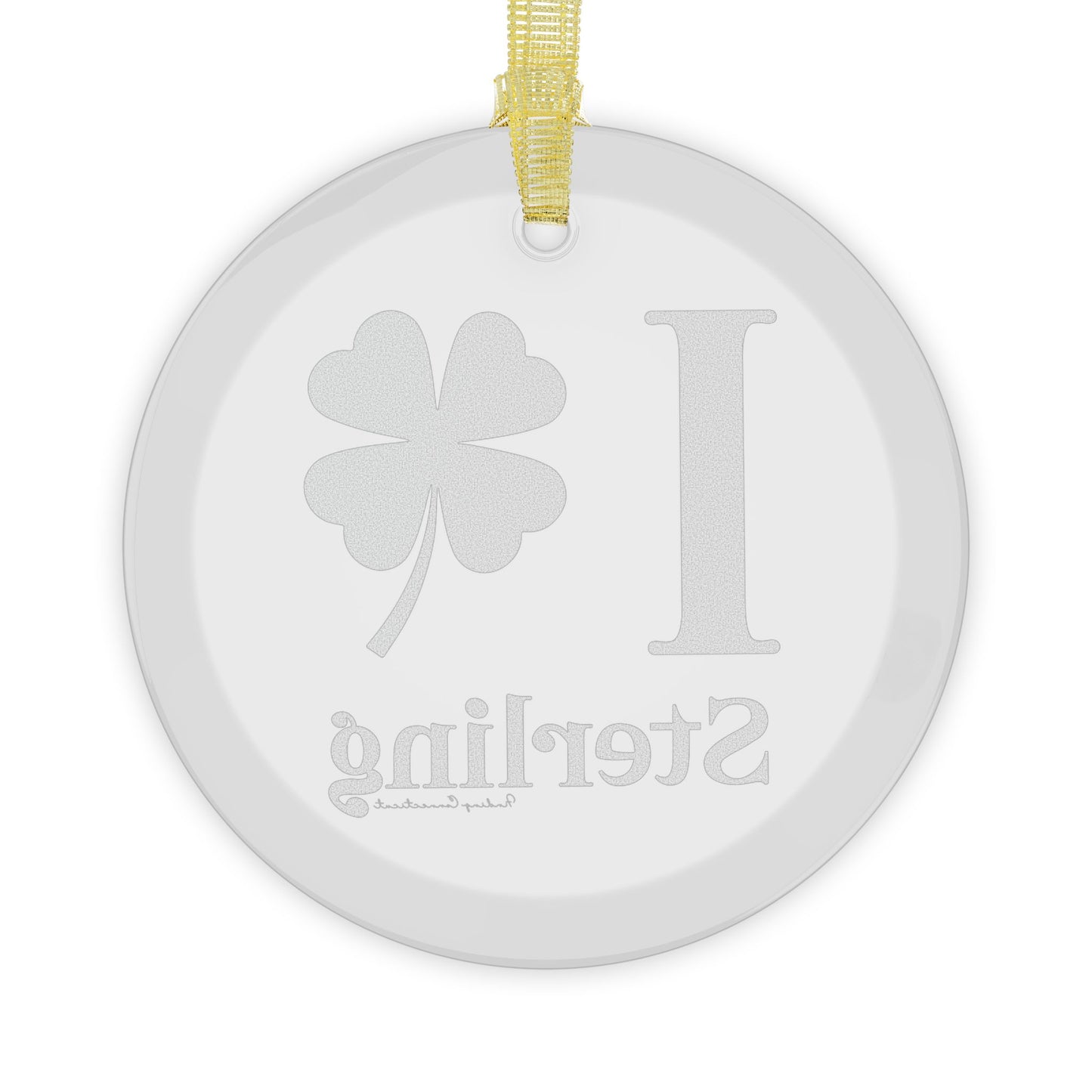 I Clover Sterling Glass Ornaments