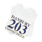 203 Danbury Connecticut Unisex Jersey Short Sleeve T-Shirt