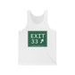 Vintage Exit 33 Merritt Parkway Sign Unisex Jersey Tank Top