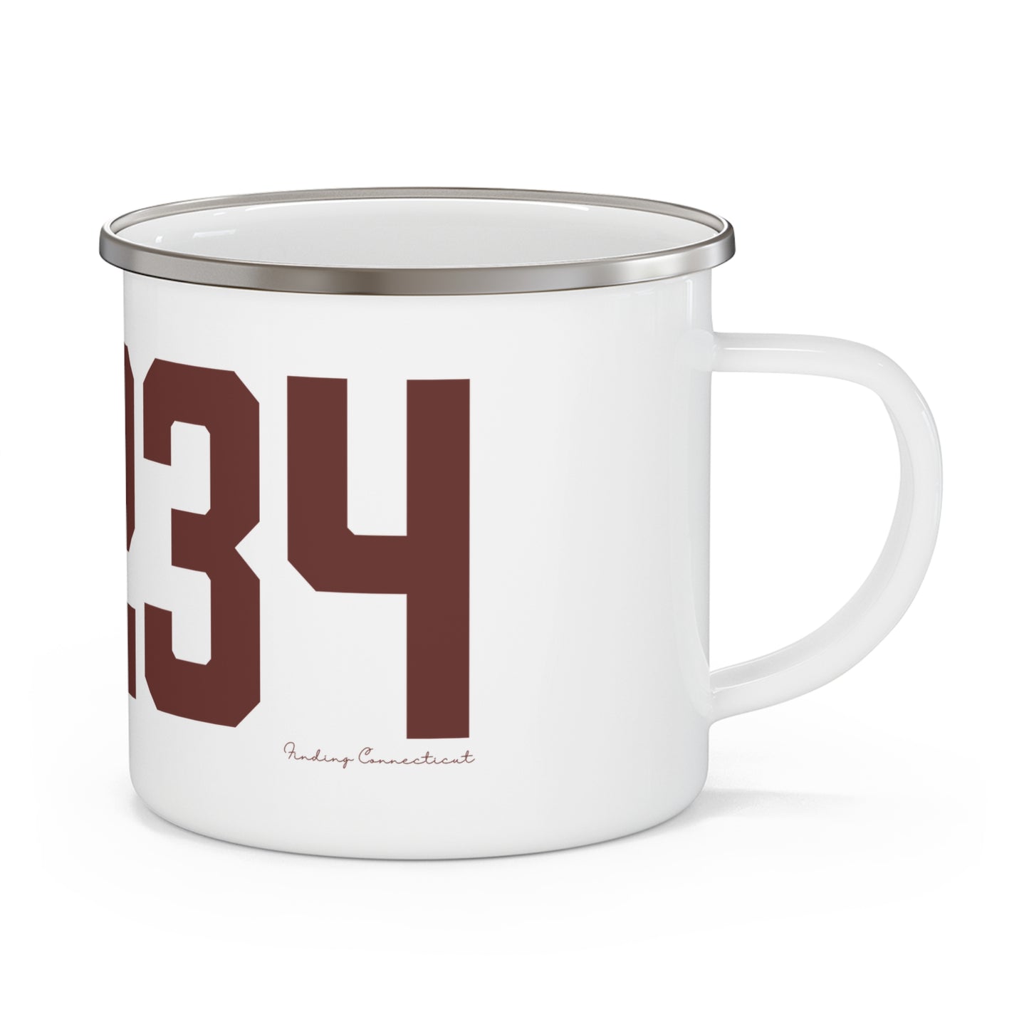 06234 Brooklyn Connecticut Zip Code Enamel Camping Mug