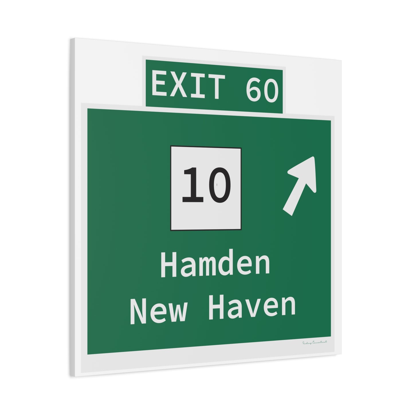 Vintage WCP Exit 60 Sign Matte Canvas, Stretched, 1.25"