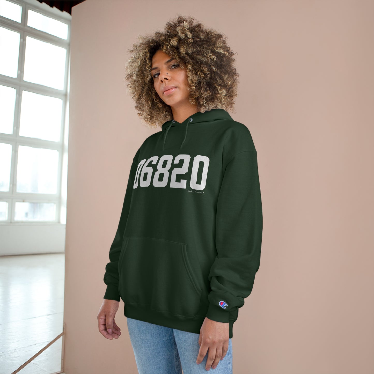 06820 - Darien CT Zip Code Champion Hoodie