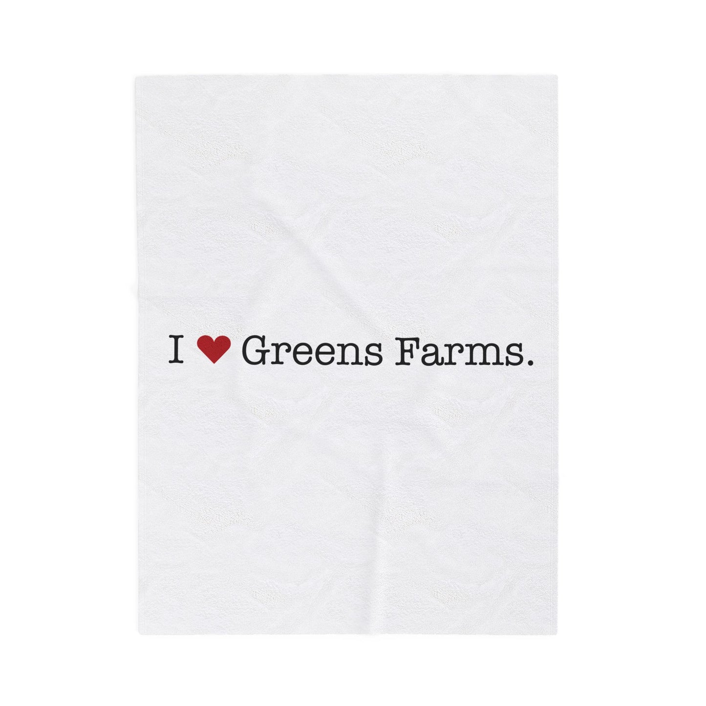 I Heart Greens Farms. Velveteen Plush Blanket