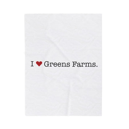 I Heart Greens Farms. Velveteen Plush Blanket