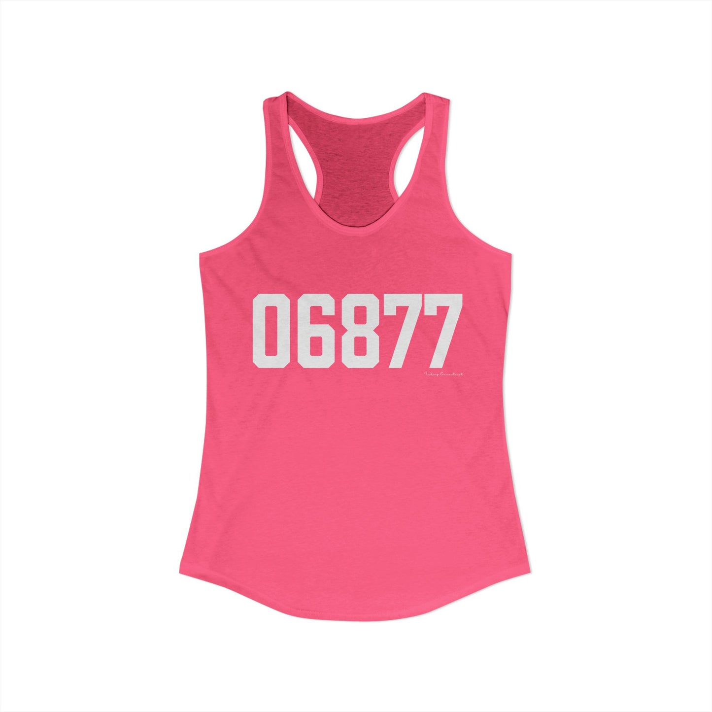 06877 Ridgefield CT Zip Code Women's Ideal Racerback Tank Top