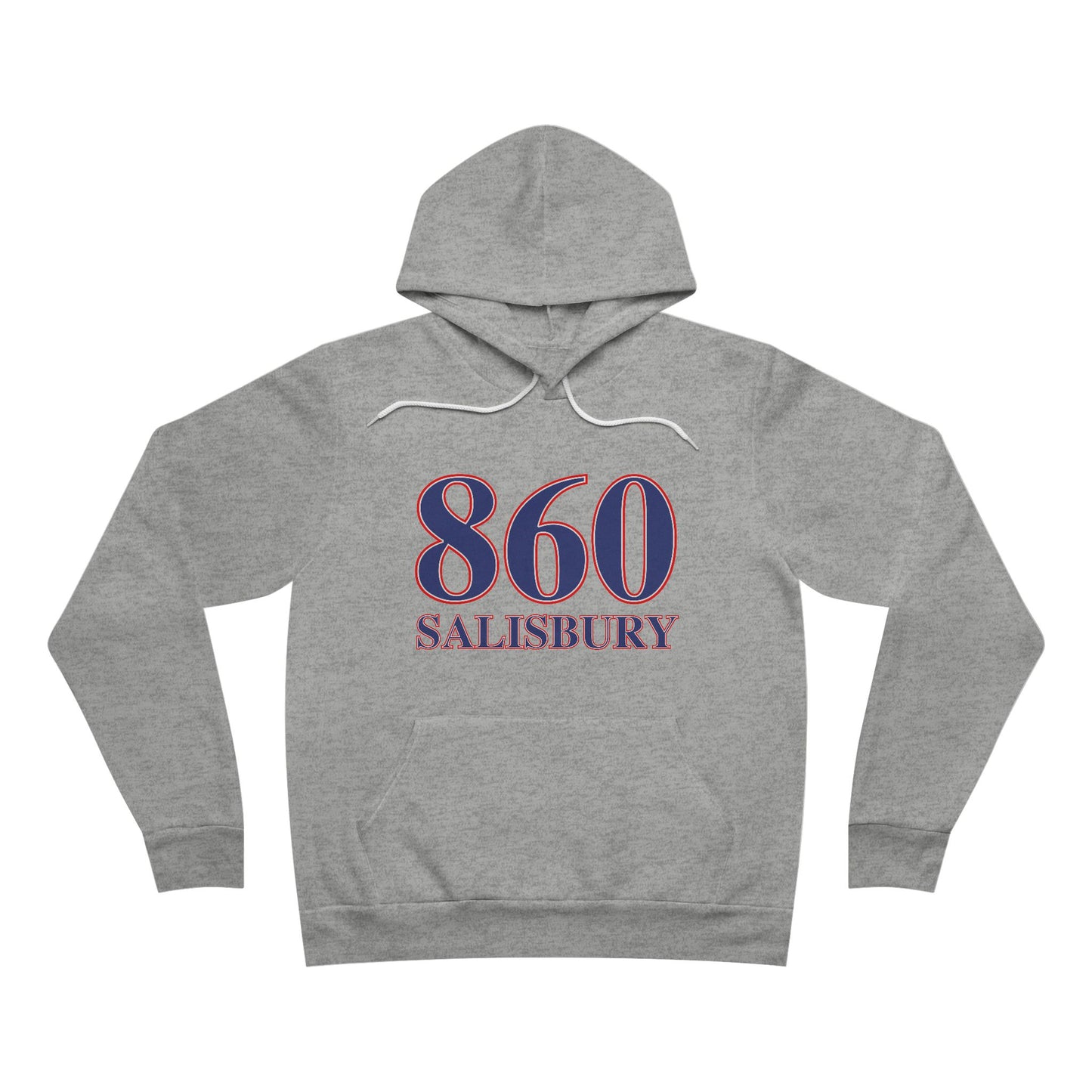 860 Salisbury Red White & Blue Unisex Sponge Fleece Pullover Hoodie