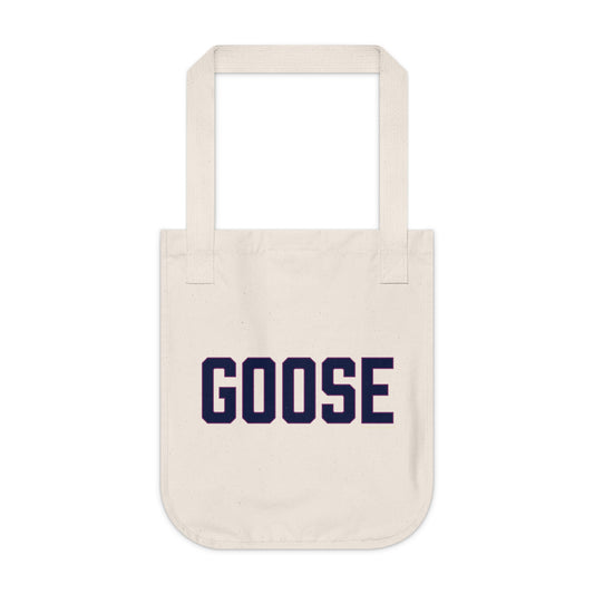 Goose Zip Code - Blue & Purple Organic Canvas Tote Bag