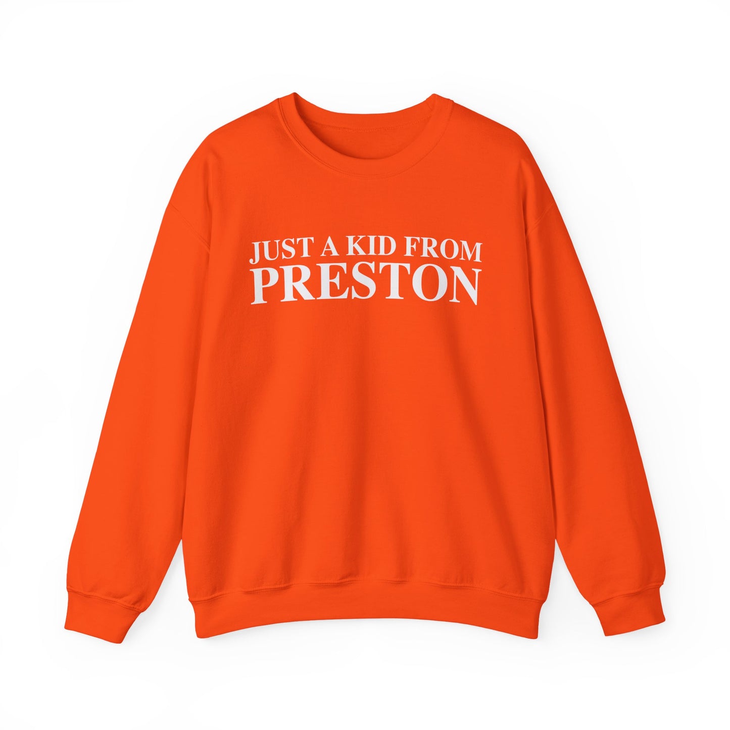 Just a kid from Preston Unisex Heavy Blend™ Crewneck Sweatshirt