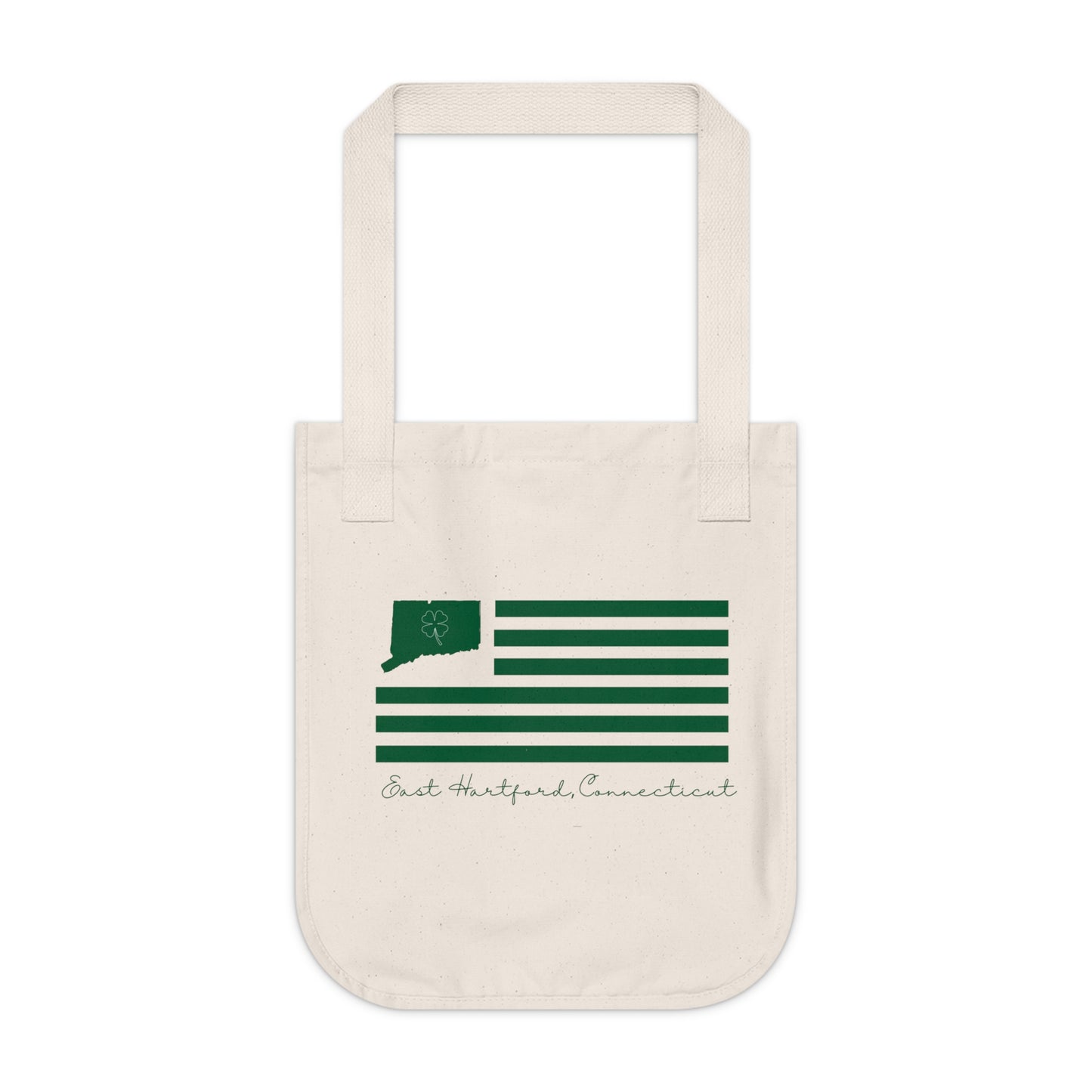 East Hartford Connecticut St. Patrick’s Day Flag Organic Canvas Tote Bag