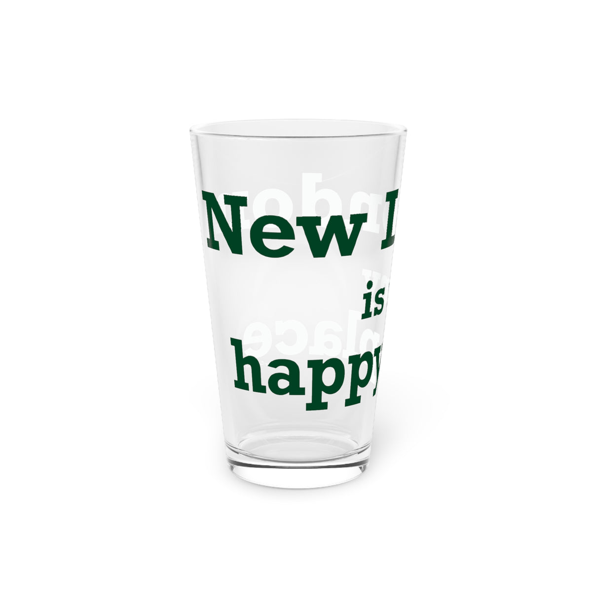 New London is My Happy Place Pint Glass, 16oz