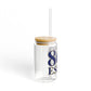 860 Essex Glass Can with Straw and Lid, 16oz