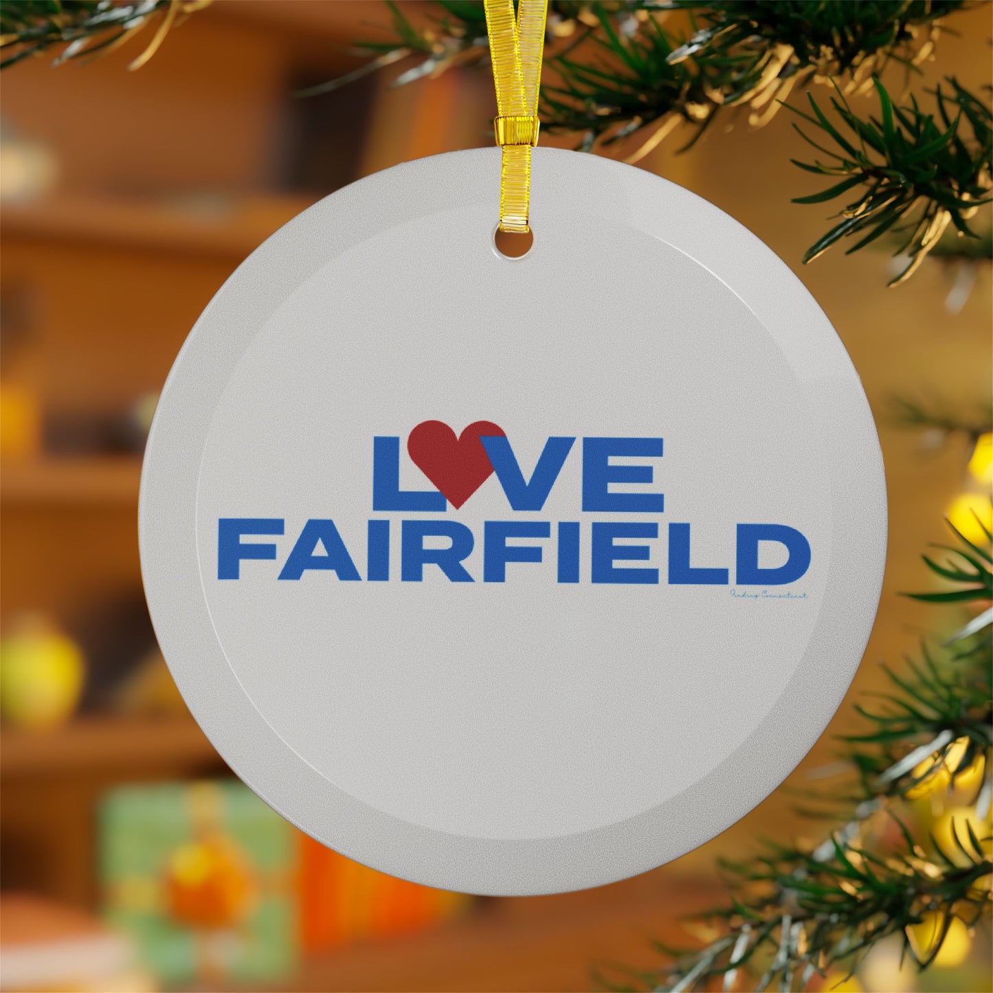 Love Fairfield Glass Ornaments