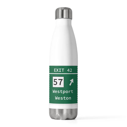 Vintage Merritt Parkway Exit 42 Sign 20oz Insulated Bottle