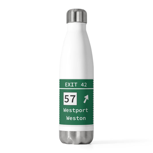 Vintage Merritt Parkway Exit 42 Sign 20oz Insulated Bottle