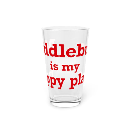 Middlebury is My Happy Place Pint Glass, 16oz