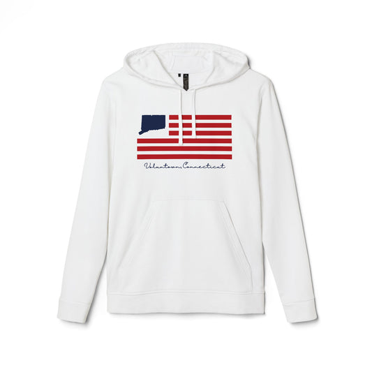 Voluntown Connecticut Flag adidas Unisex Fleece Hoodie